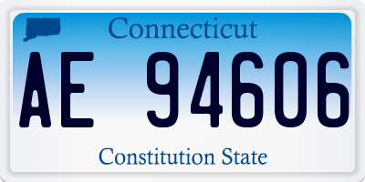 CT license plate AE94606