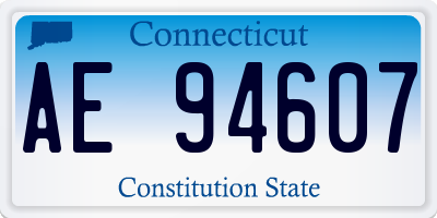CT license plate AE94607