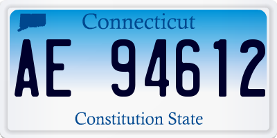 CT license plate AE94612