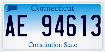 CT license plate AE94613