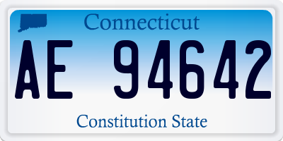 CT license plate AE94642