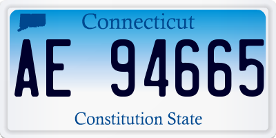CT license plate AE94665