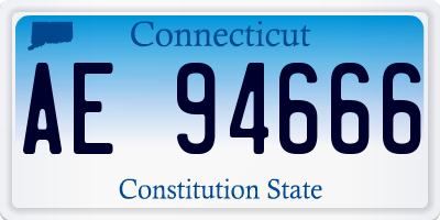 CT license plate AE94666