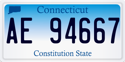 CT license plate AE94667
