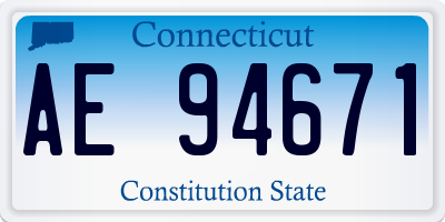 CT license plate AE94671