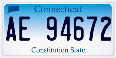 CT license plate AE94672