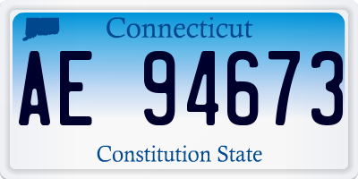 CT license plate AE94673