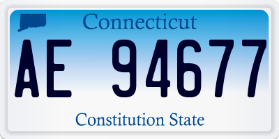 CT license plate AE94677