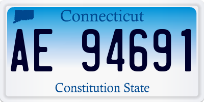 CT license plate AE94691