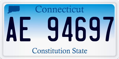 CT license plate AE94697