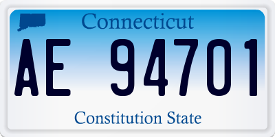 CT license plate AE94701
