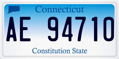 CT license plate AE94710