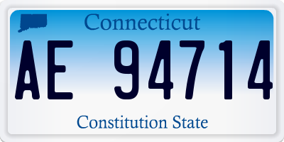 CT license plate AE94714