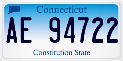 CT license plate AE94722