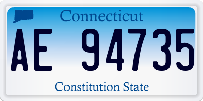 CT license plate AE94735