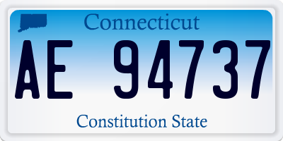 CT license plate AE94737