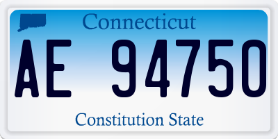 CT license plate AE94750