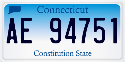 CT license plate AE94751