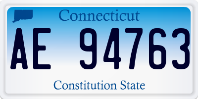 CT license plate AE94763