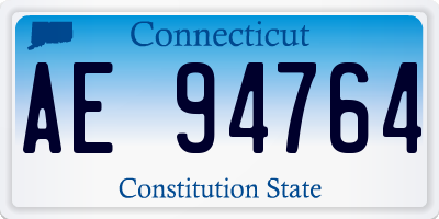 CT license plate AE94764
