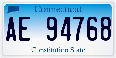 CT license plate AE94768
