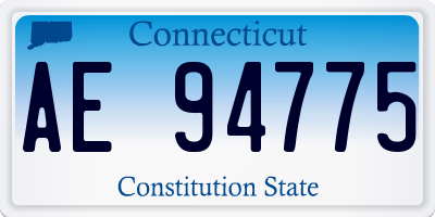 CT license plate AE94775