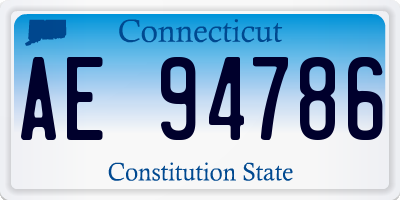 CT license plate AE94786