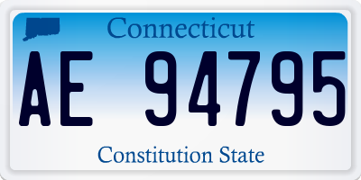 CT license plate AE94795
