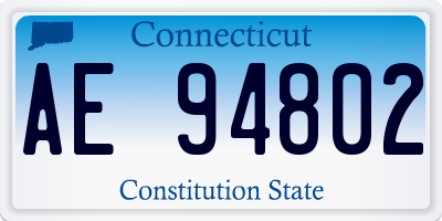 CT license plate AE94802