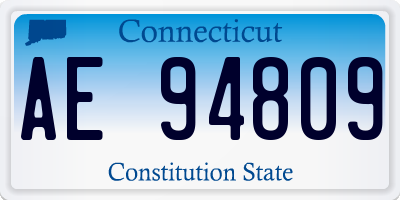 CT license plate AE94809