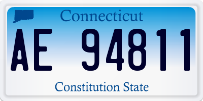 CT license plate AE94811