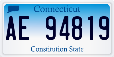CT license plate AE94819