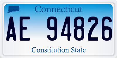 CT license plate AE94826