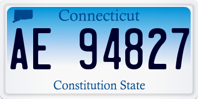 CT license plate AE94827