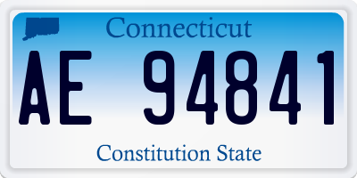 CT license plate AE94841