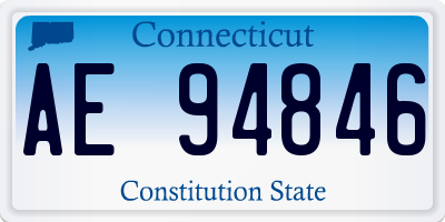 CT license plate AE94846