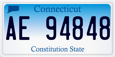 CT license plate AE94848