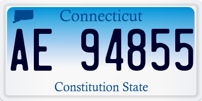 CT license plate AE94855