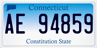 CT license plate AE94859