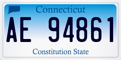 CT license plate AE94861