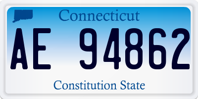 CT license plate AE94862