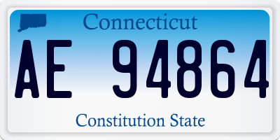 CT license plate AE94864