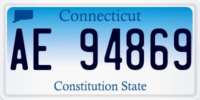 CT license plate AE94869