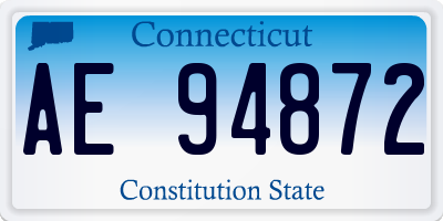 CT license plate AE94872