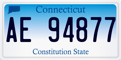 CT license plate AE94877