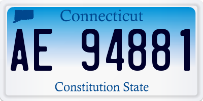 CT license plate AE94881