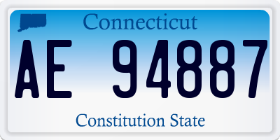 CT license plate AE94887