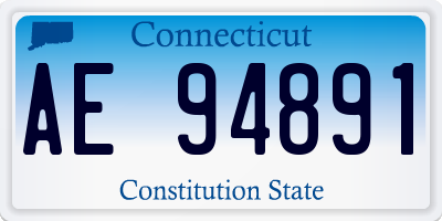 CT license plate AE94891