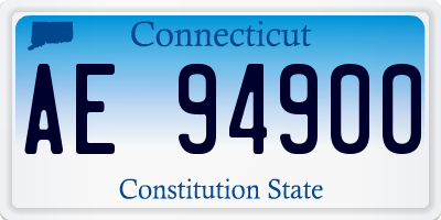 CT license plate AE94900