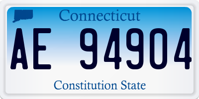 CT license plate AE94904